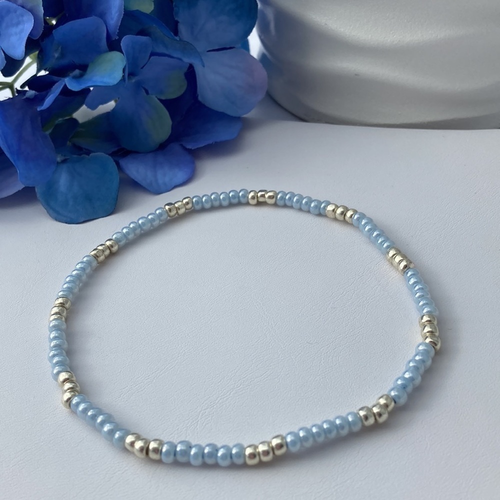 Stretch Beaded Anklet Large - Picture 4 of 9